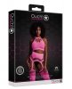 Two piece with crop top and stockings - pink - XS/XL